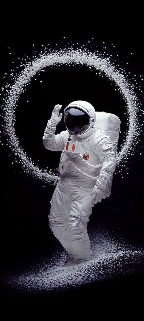 Astronaut Waving in Space - Related Dope Wallpapers wallpaper