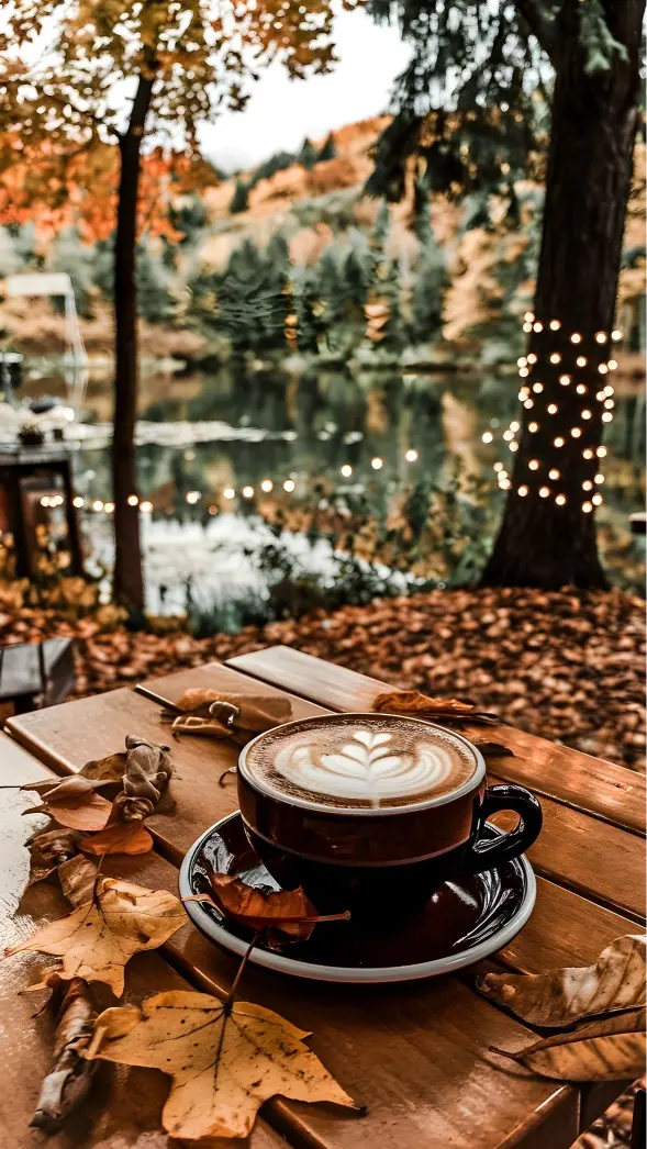 Autumn Coffee by the Lake