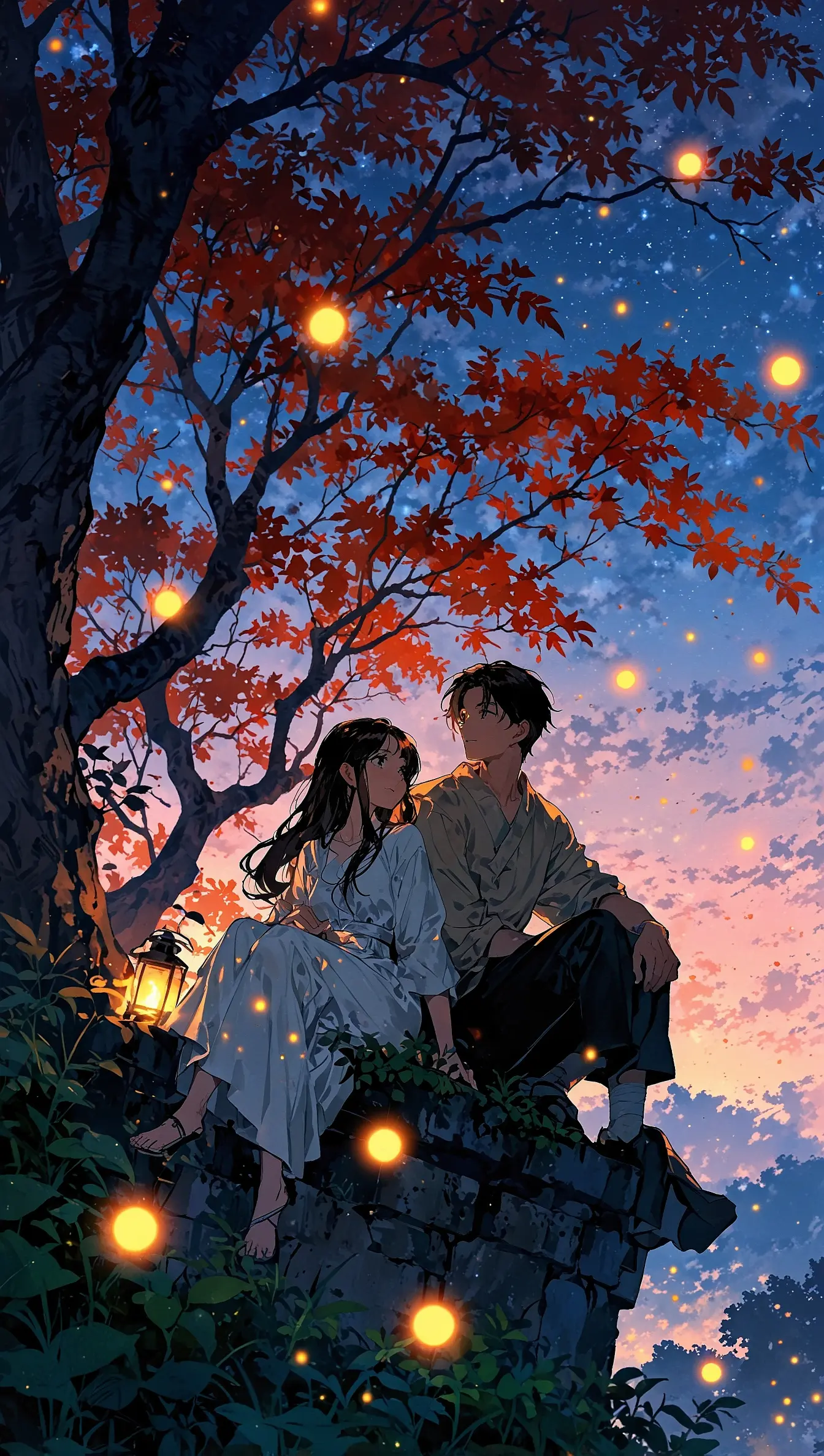 Autumn Night Serenity - Anime Wallpaper