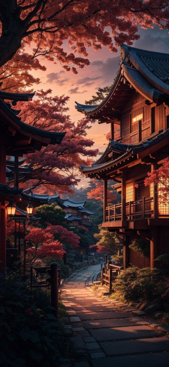 Autumn Village Serenity - Related Ghetto Wallpapers wallpaper