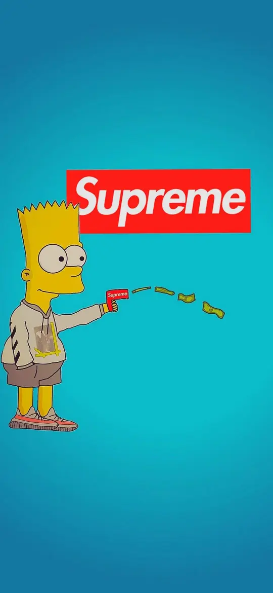 Bart Supreme Money Gun - Related Ghetto Wallpapers wallpaper