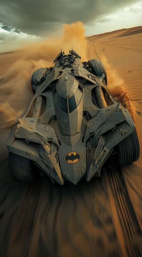 Batmobile Desert Chase - dope Wallpaper