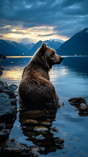 Bear by the Lake - Related Ghetto Wallpapers wallpaper