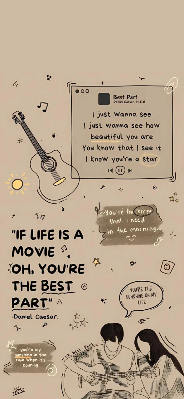 Best Part Doodle Art - music Wallpaper