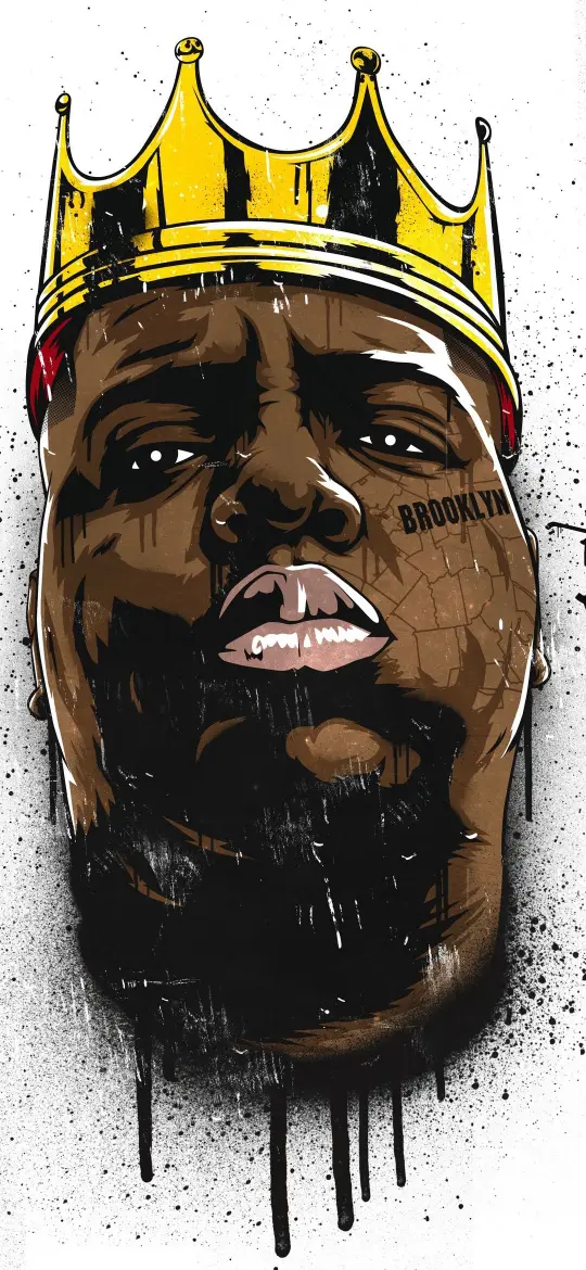 Biggie Smalls Crown Portrait - Related Ghetto Wallpapers wallpaper