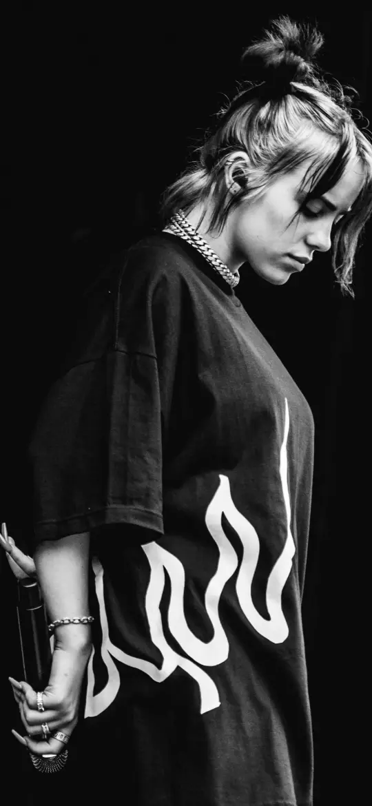Billie Eilish Monochrome Portrait