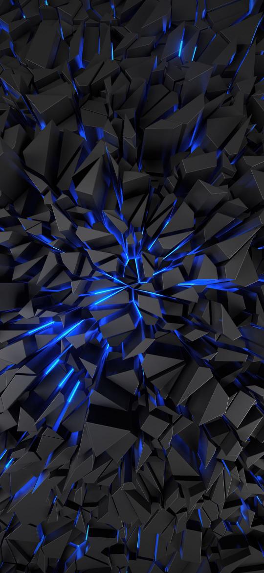 Blue Glow Abstract Shards - Related StockWalls wallpaper