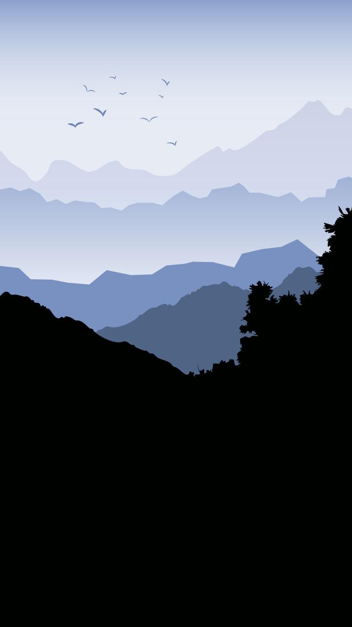 Blue Mountain Silhouette