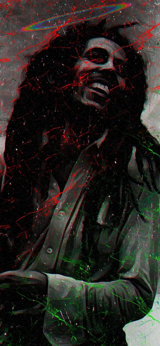 Bob Marley Glitch Art