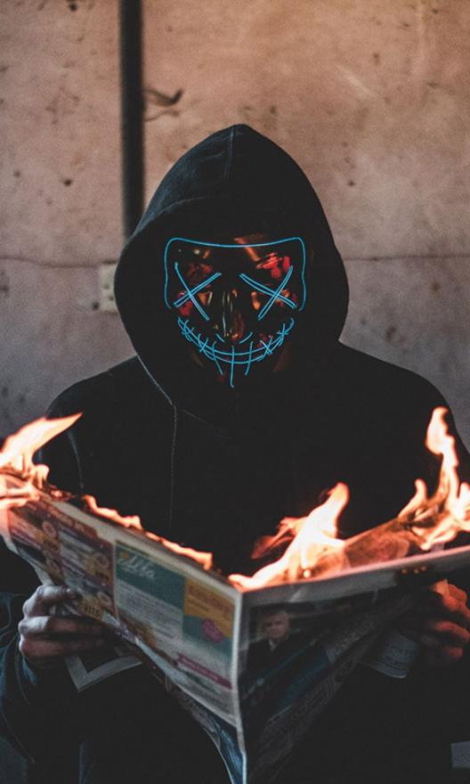 Burning News Mask - Related Dope Wallpapers wallpaper