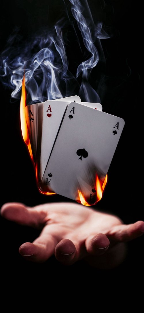 BurningAcesHandWallpaper