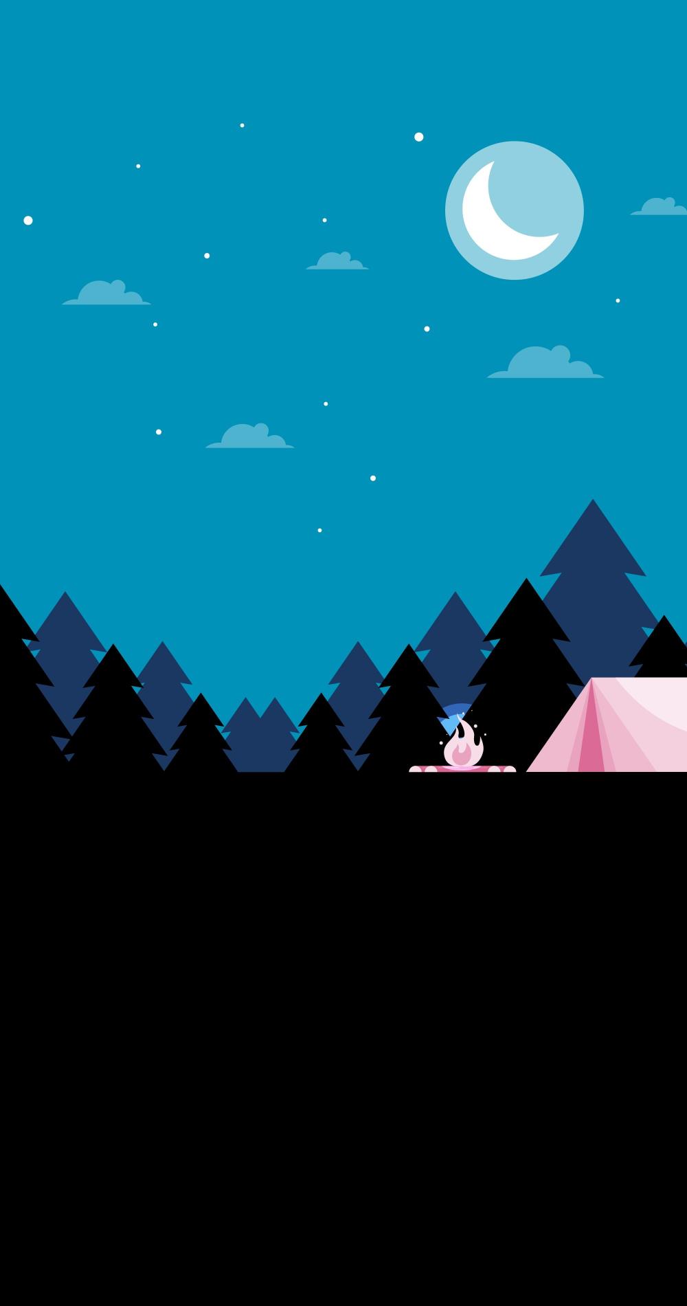 Camping Under the Moon