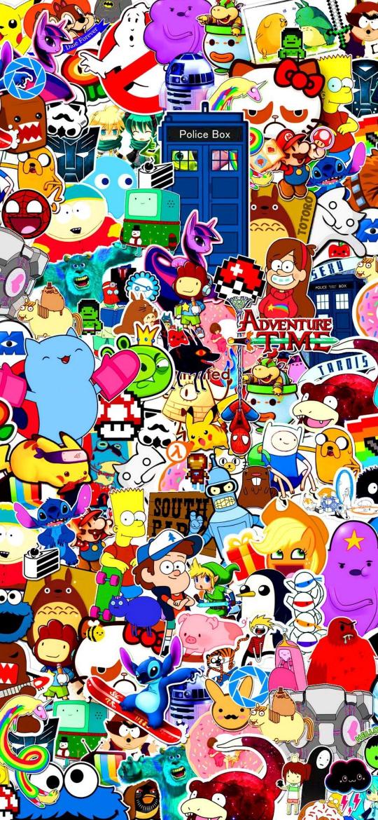 Cartoon Character Collage
