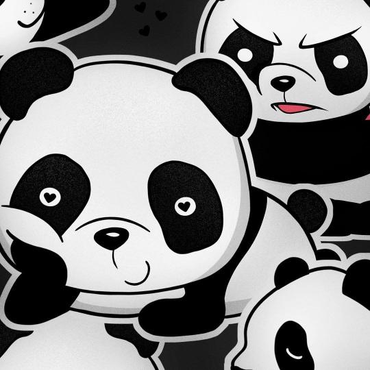Cartoon Panda Expressions