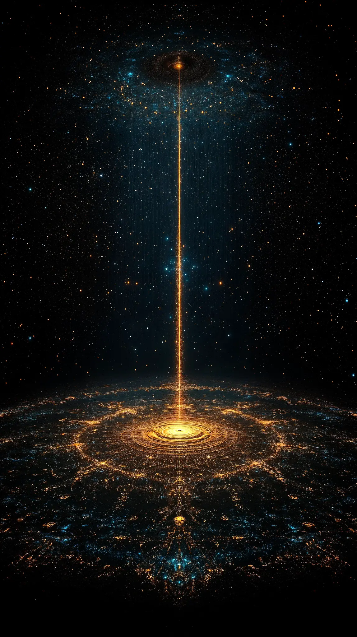 Celestial Beam of Light - Space Wallpaper