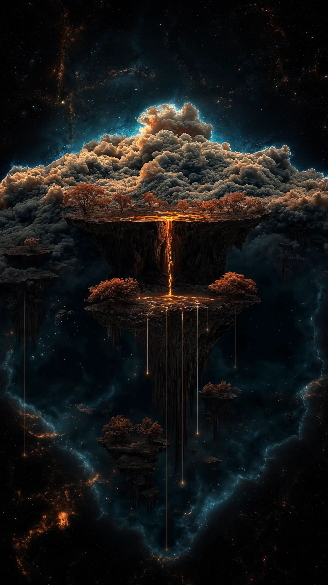 Celestial Floating Islands - Fantasy Wallpaper