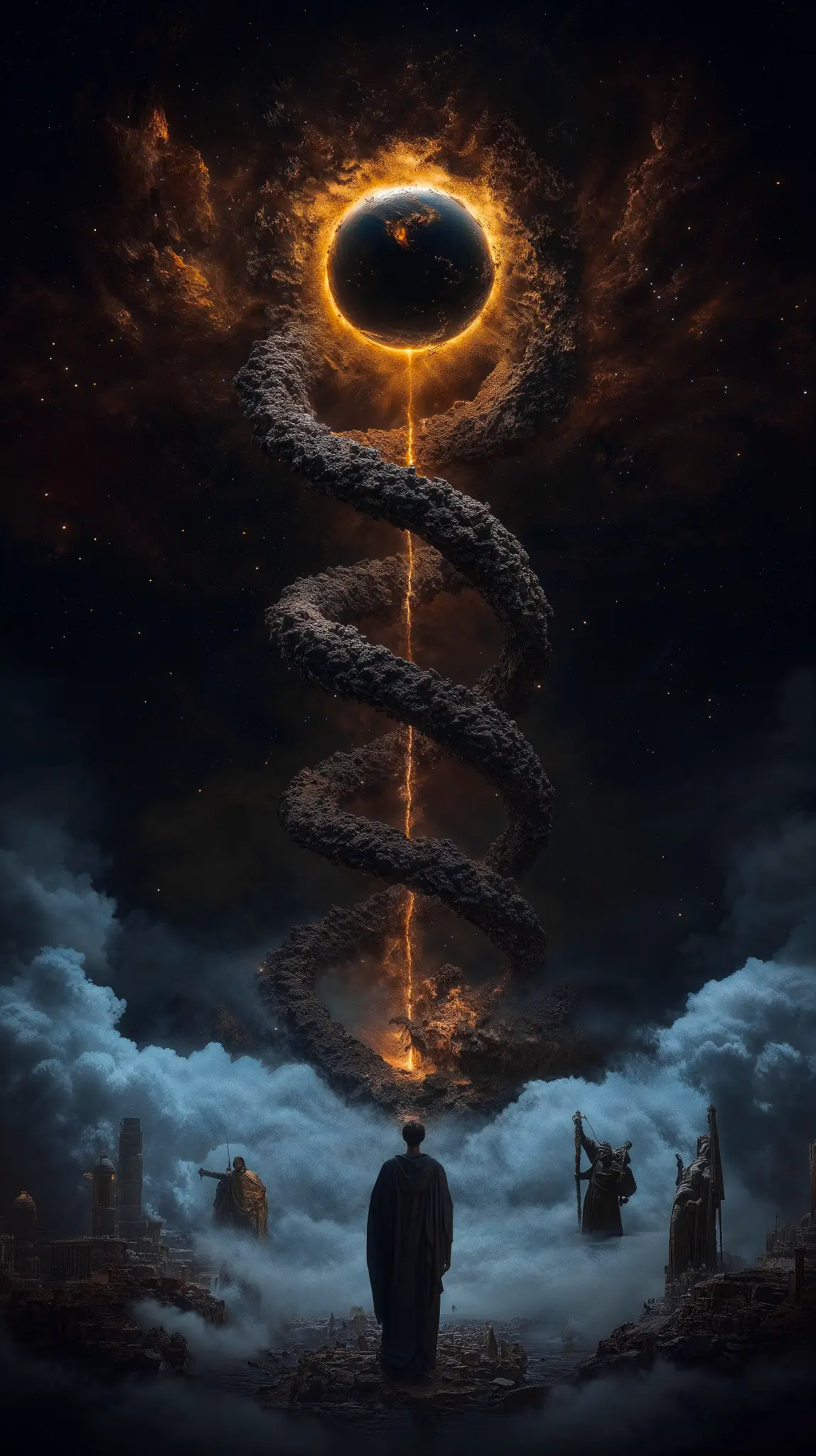 Celestial Spiral Apocalypse - Fantasy Wallpaper