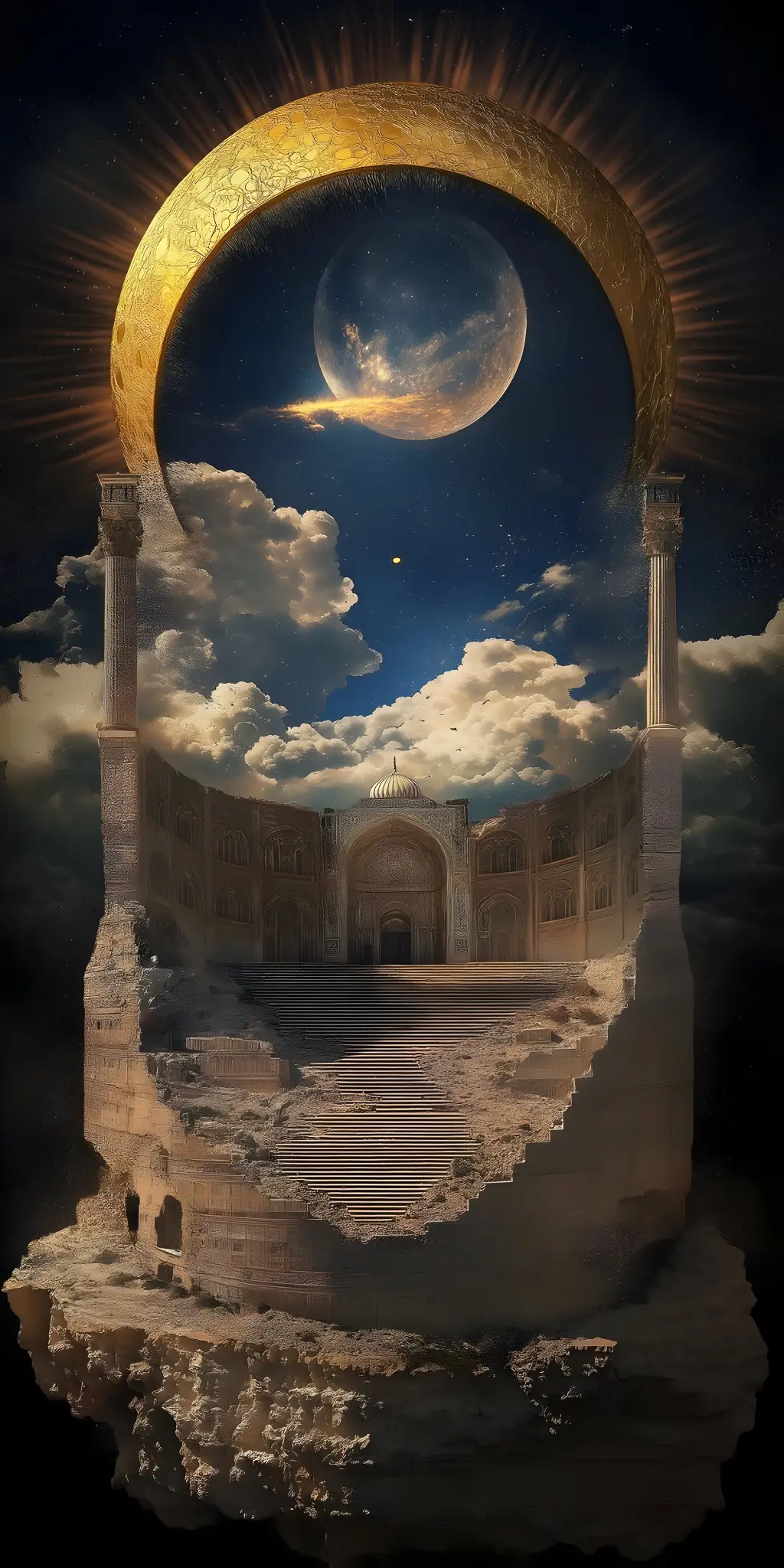 Celestial Temple Dreamscape - Fantasy Wallpaper