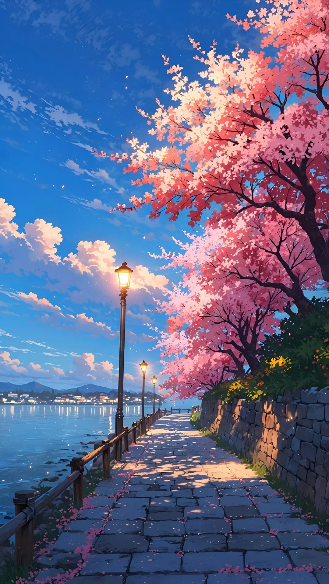 Cherry Blossom Path Anime - Anime Wallpaper