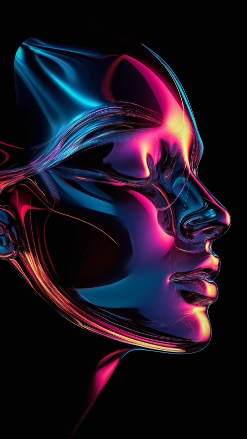 Chromatic Face Abstract