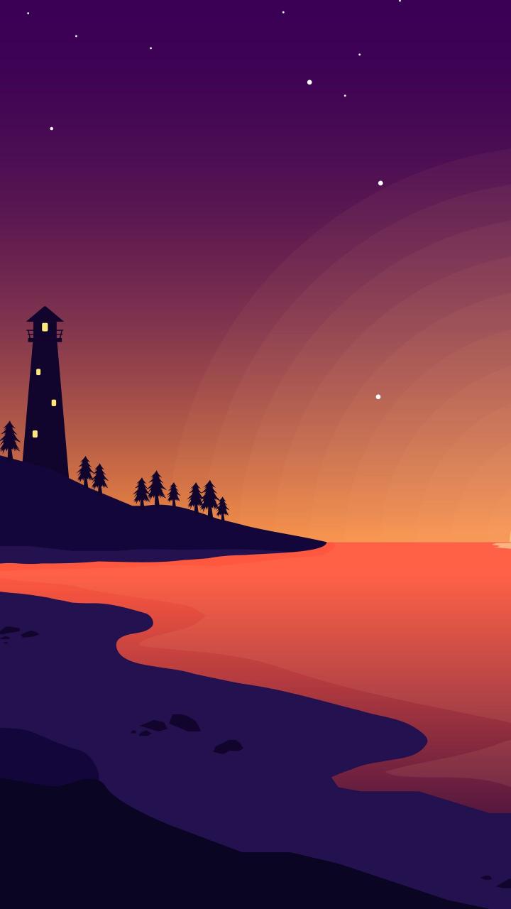 Coastal Lighthouse at Sunset - Related 4K Wallpapers wallpaper