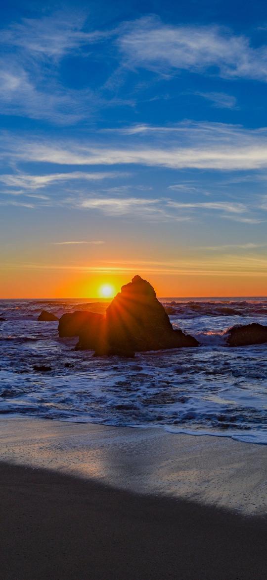 Coastal Sunset Silhouette - Related Dope Wallpapers wallpaper