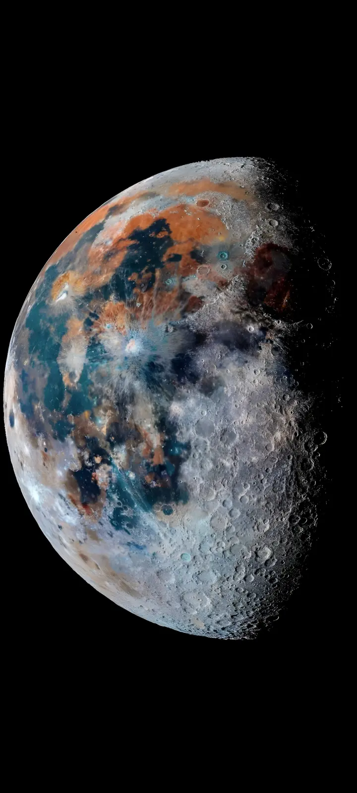 Colorful Moon Surface - Related Dope Wallpapers wallpaper