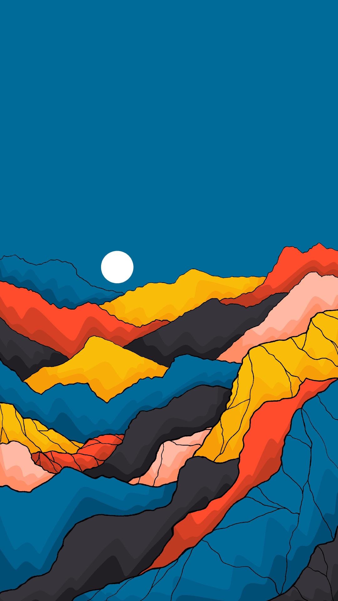 Colorful Mountain Landscape