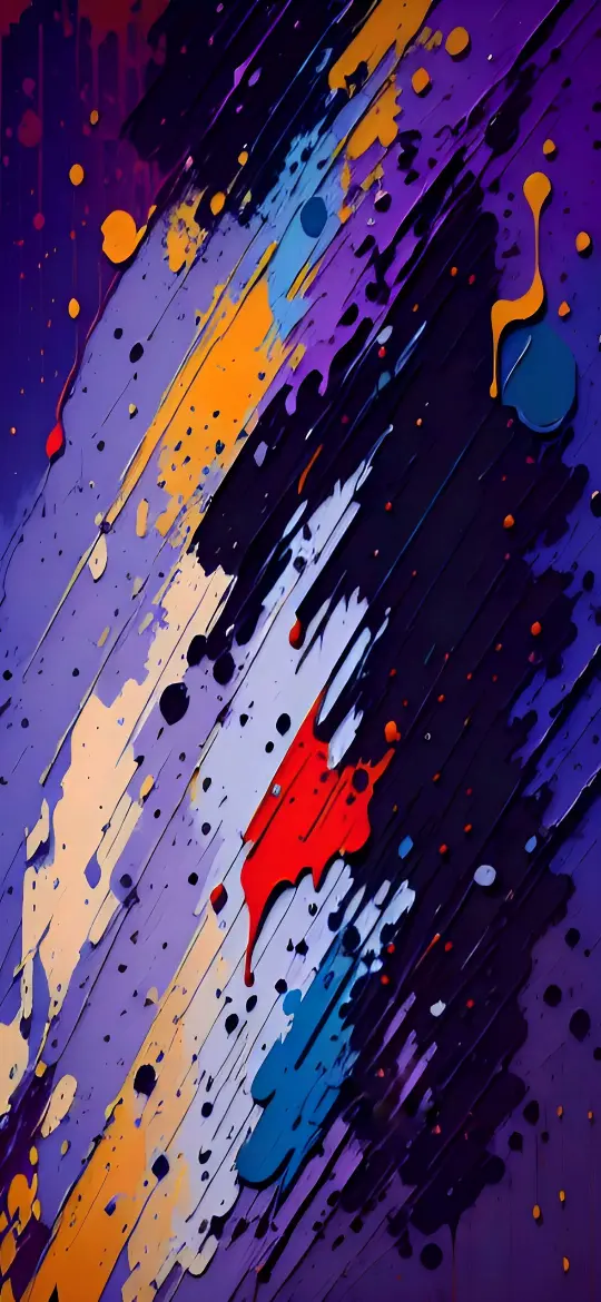 Colorful Paint Splatter Art