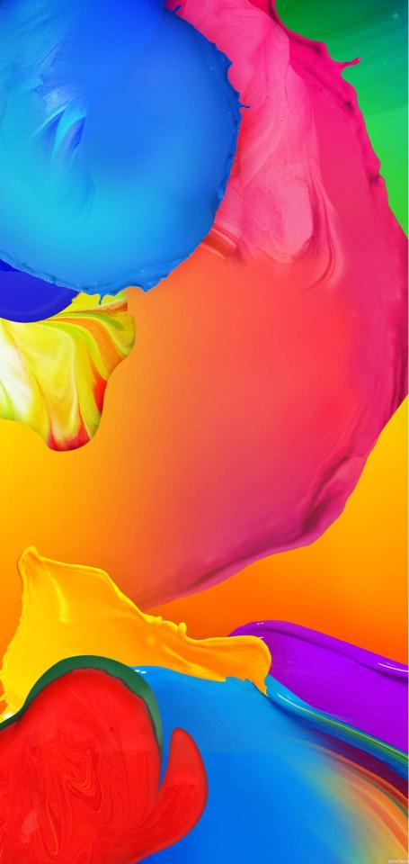Colorful Paint Swirls - abstract Wallpaper