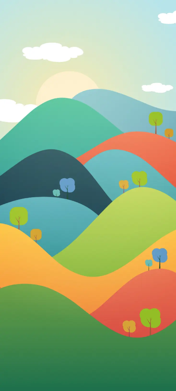 Colorful Rolling Hills - Related Dope Wallpapers wallpaper