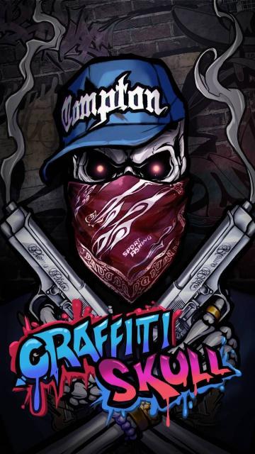 Compton Skull Graffiti Art - Related Dope Wallpapers wallpaper