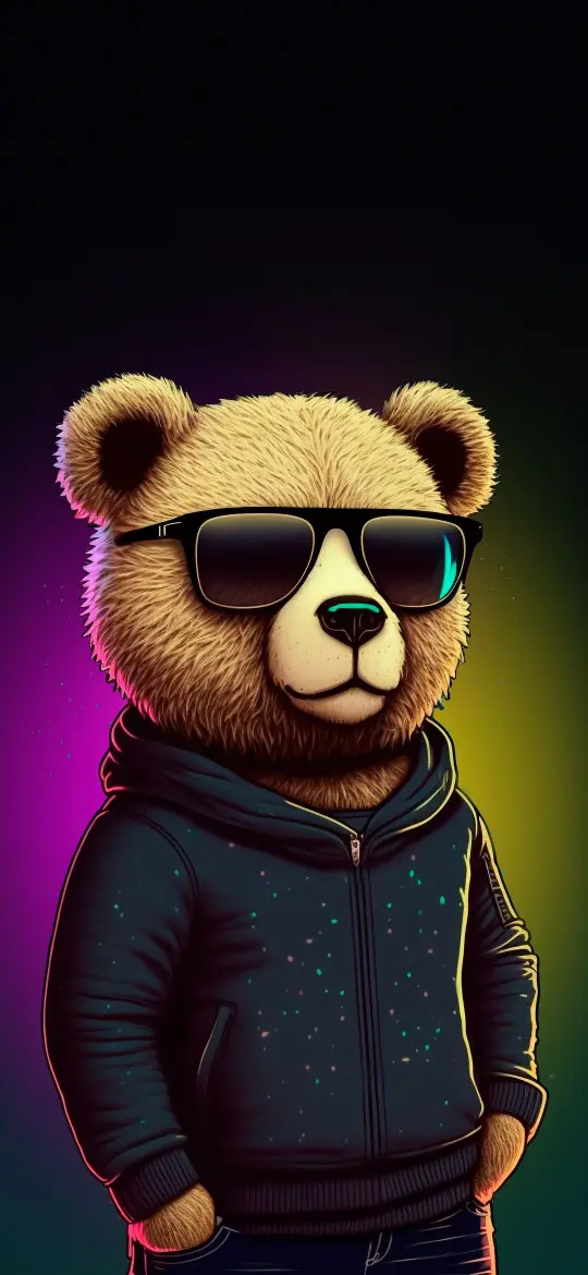 Cool Bear with Hoodie - Related Dope Wallpapers wallpaper