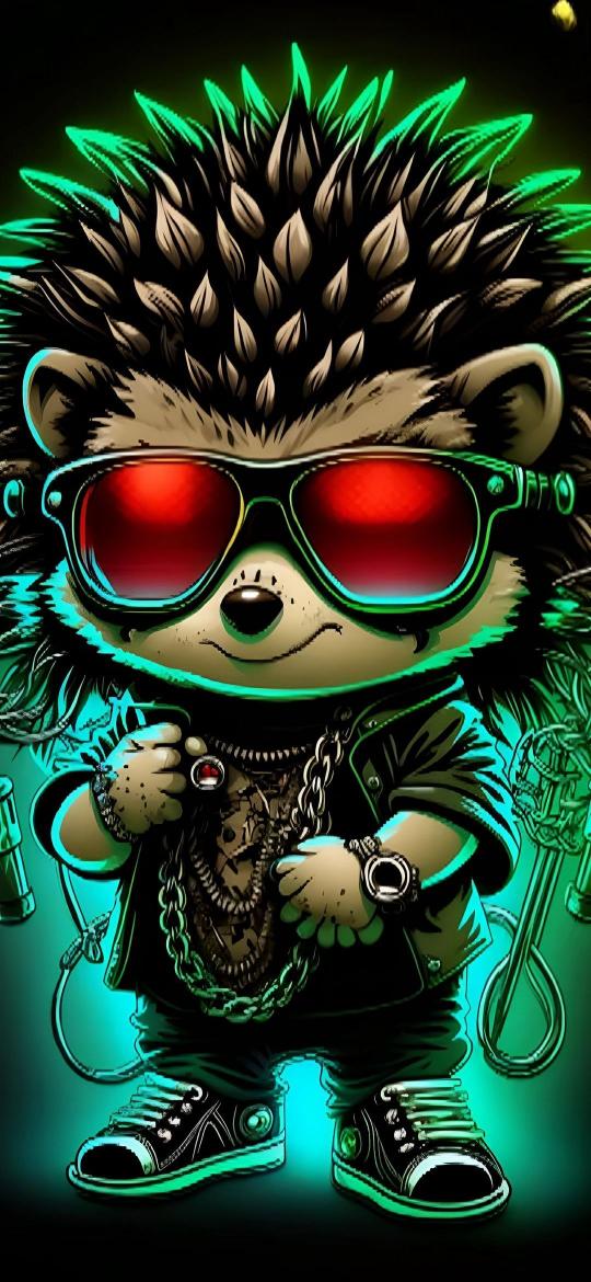 Cool Hedgehog with Shades - Related Dope Wallpapers wallpaper