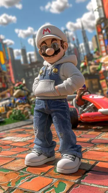 Cool Mario in the City - Mario Wallpaper