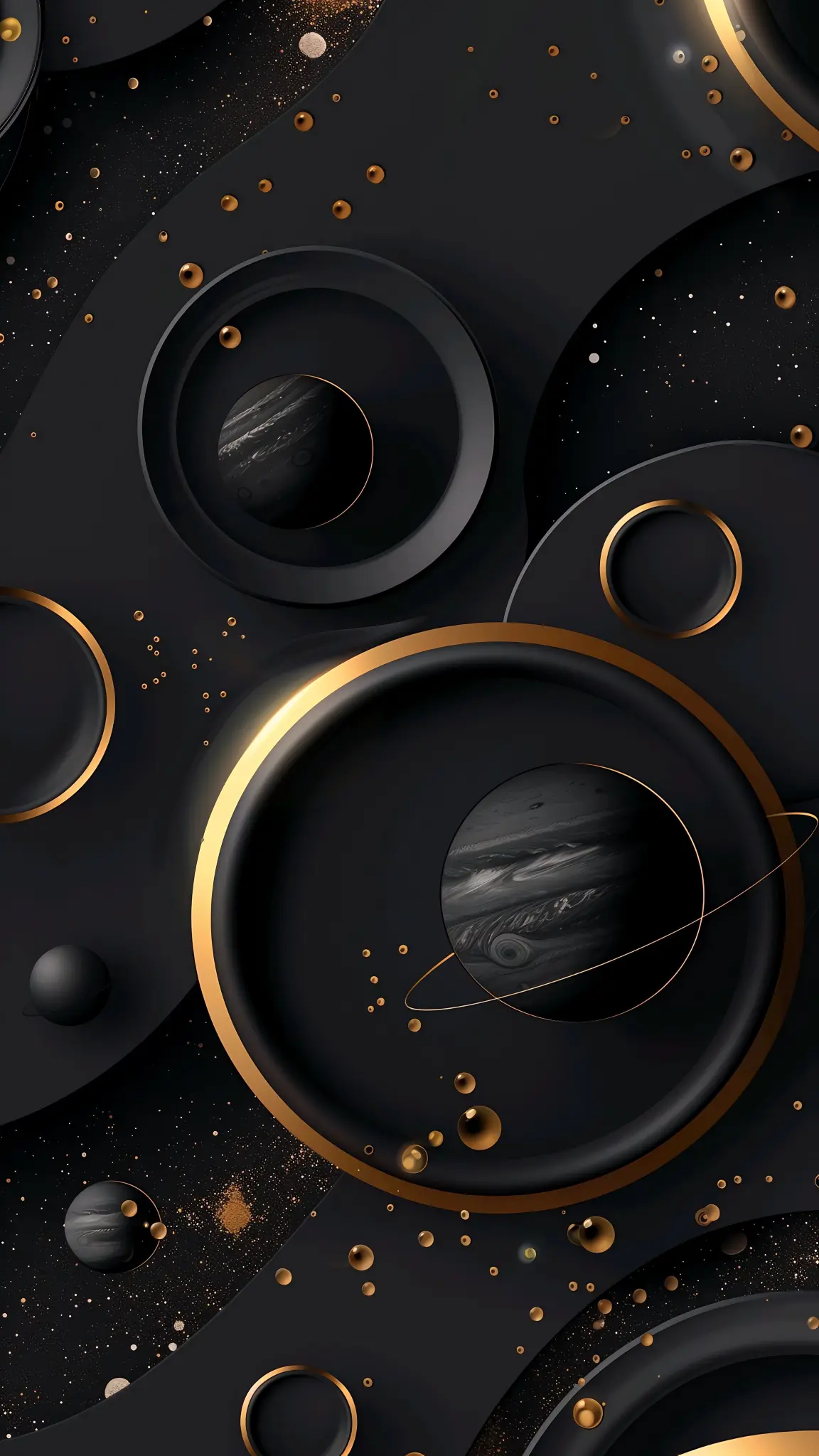 Cosmic Black and Gold - Related 4K Wallpapers wallpaper