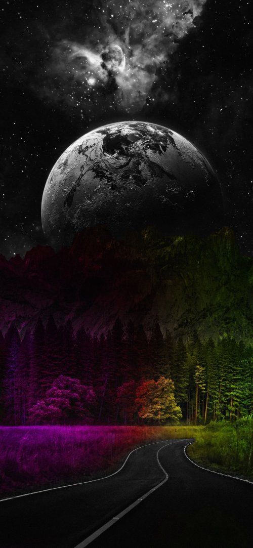Cosmic Mountain Landscape - Related Ghetto Wallpapers wallpaper