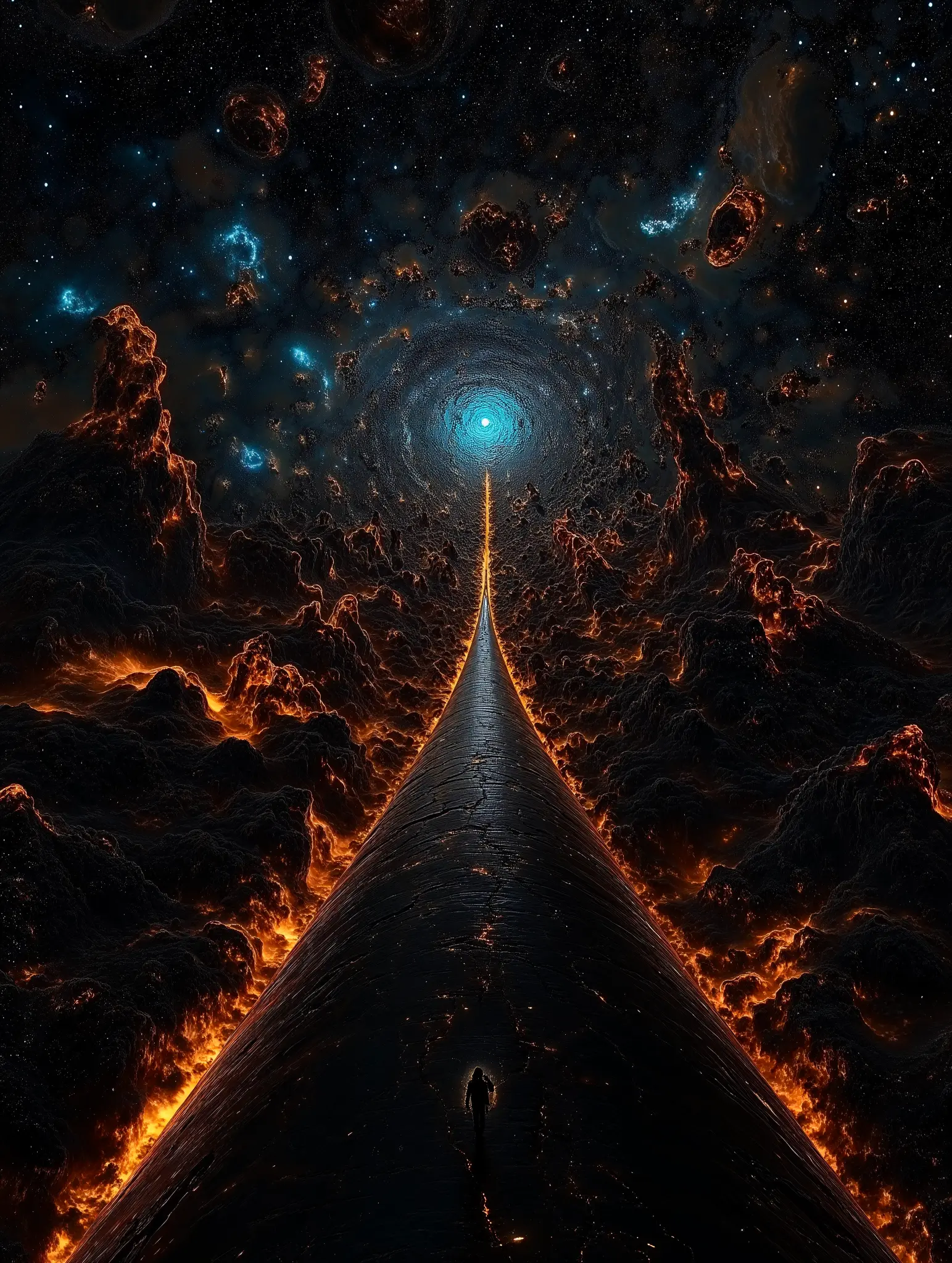 Cosmic Pathway to Light - Space Wallpaper