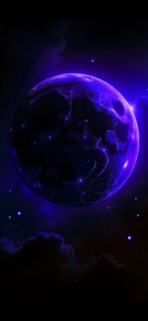 Cosmic Purple Planet - space Wallpaper
