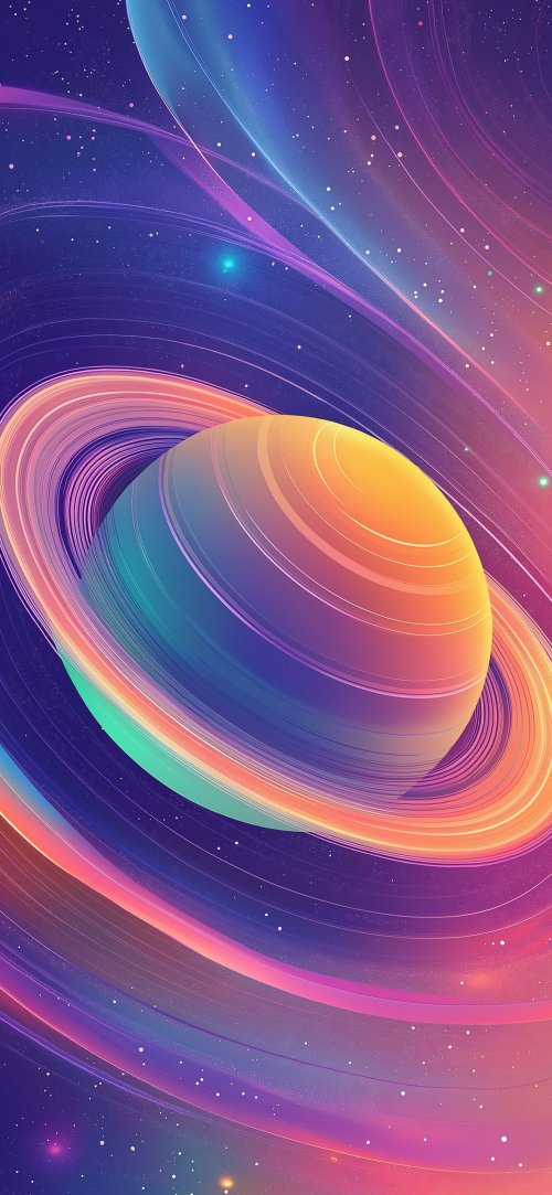 Cosmic Ringed Planet - Related StockWalls wallpaper