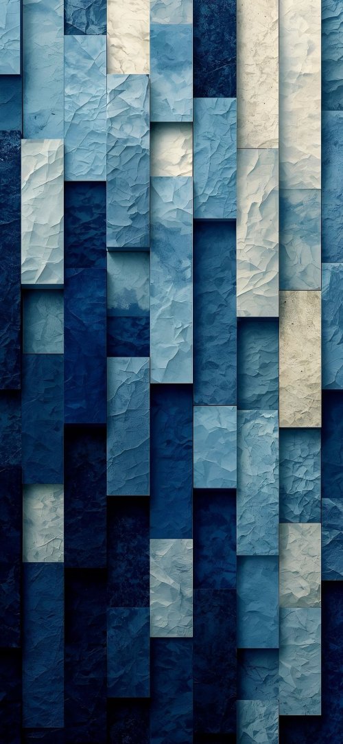Cracked Blue Texture Blocks