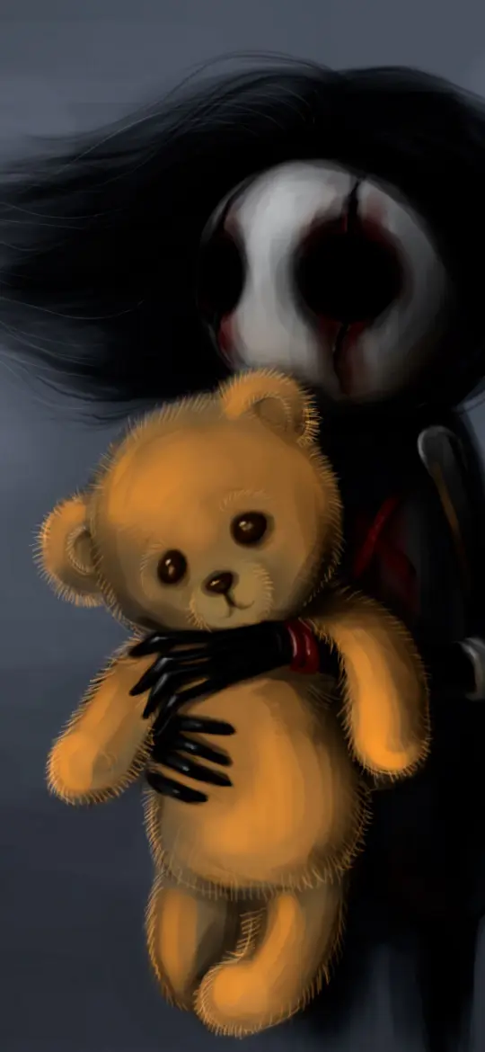 Creepy Doll with Teddy - Related Dope Wallpapers wallpaper