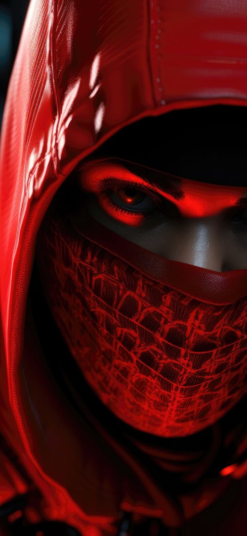 Crimson Cybernetic Gaze - Related Ghetto Wallpapers wallpaper