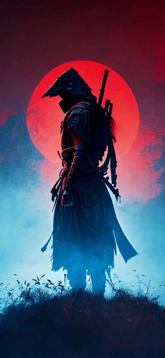 Crimson Moon Ronin - Related Dope Wallpapers wallpaper