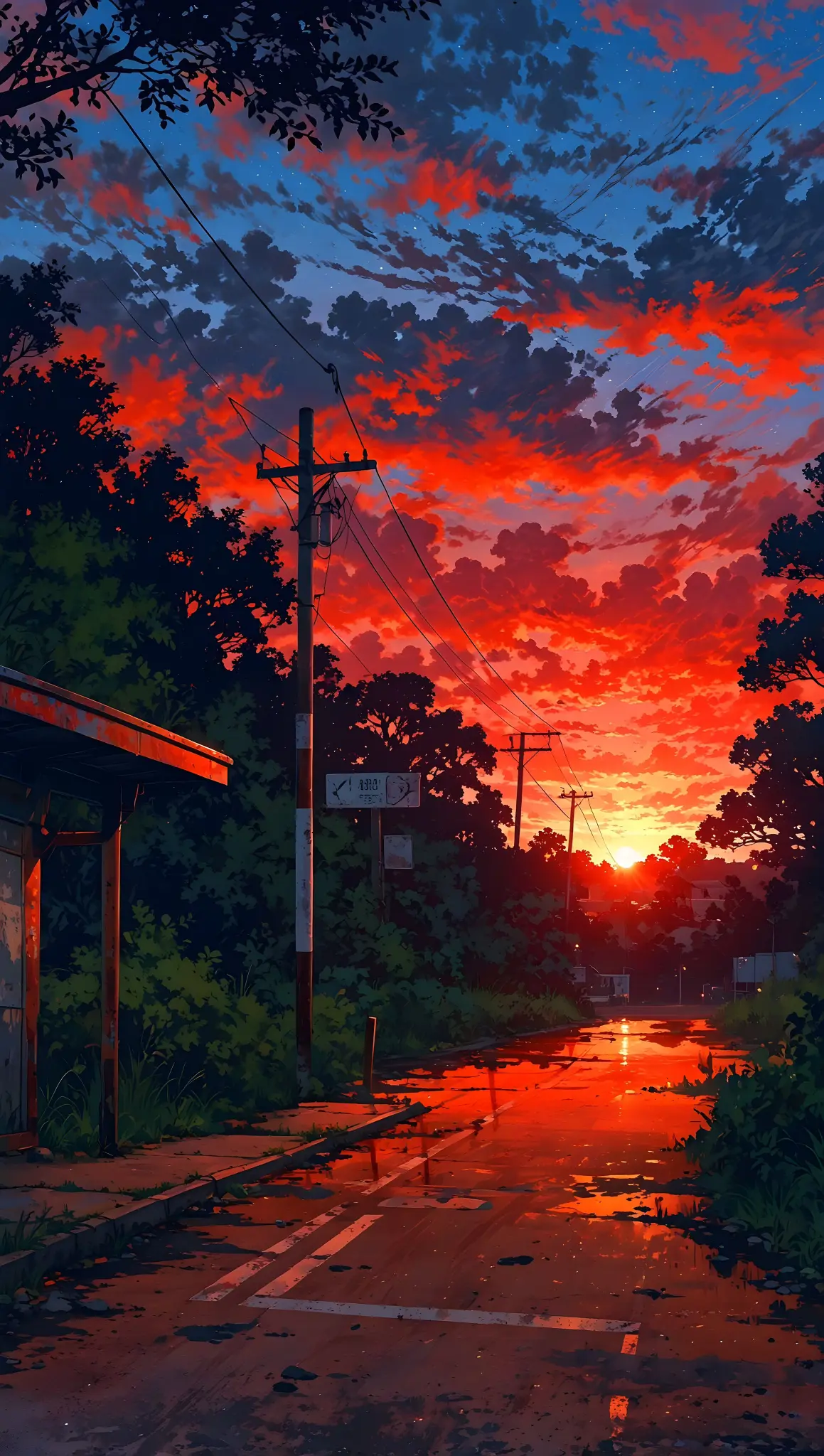 Crimson Sunset Road - Related Dope Wallpapers wallpaper