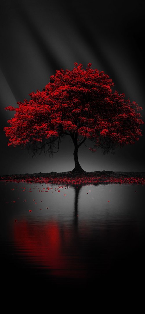 Crimson Tree Reflection - Related Ghetto Wallpapers wallpaper