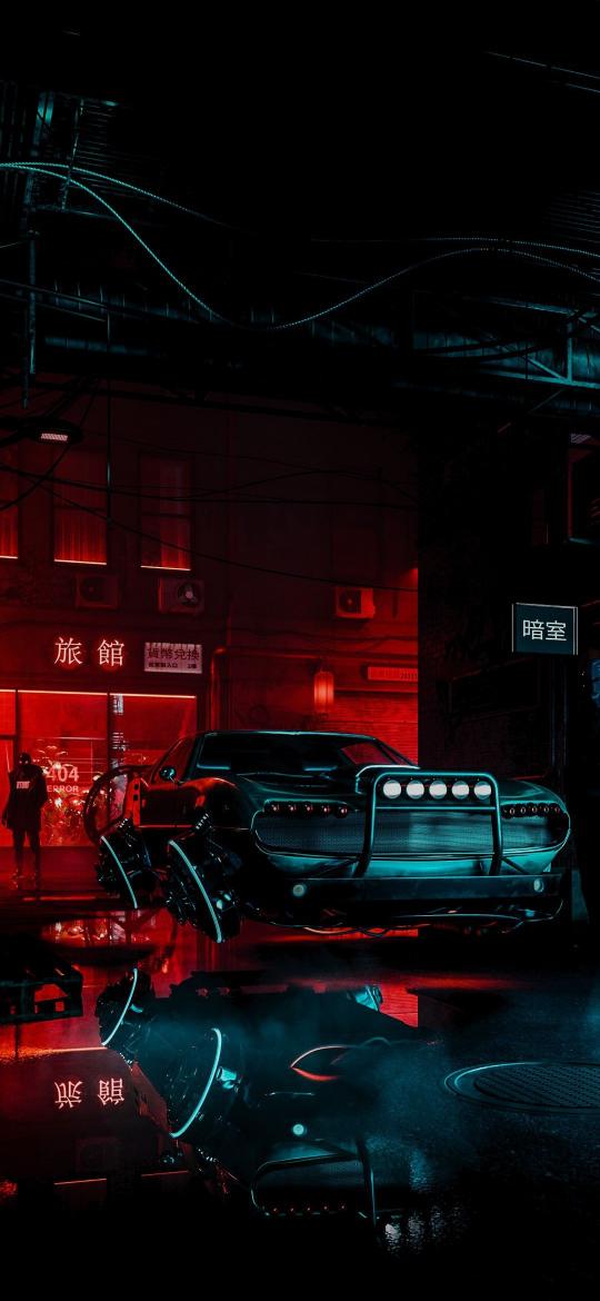 Cyberpunk Car Nightscape - Related 4K Wallpapers wallpaper