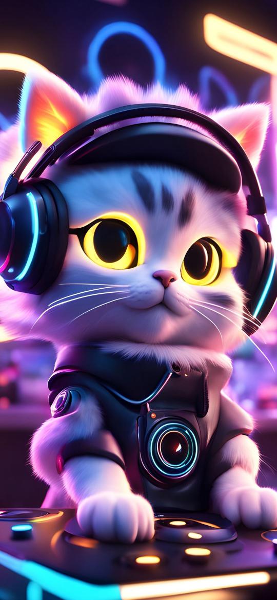 Cyberpunk DJ Cat - Related Dope Wallpapers wallpaper