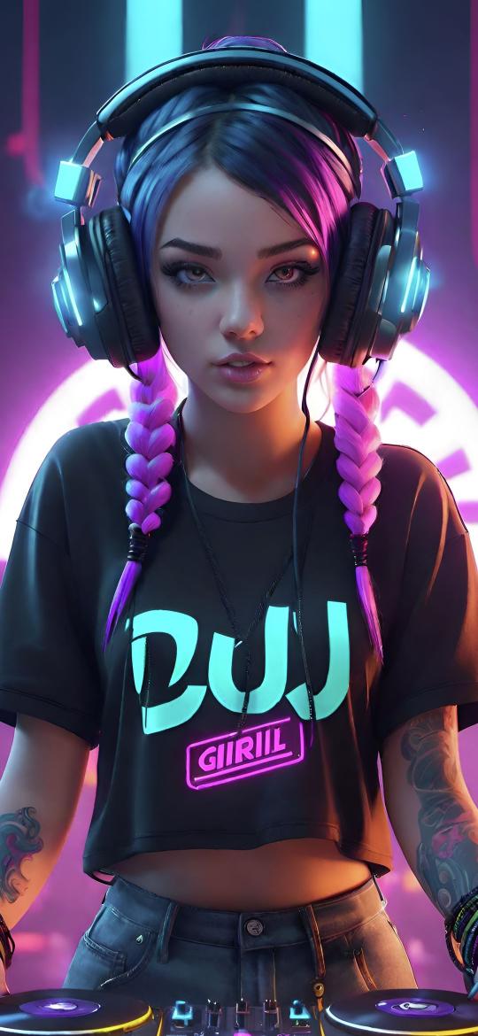 Cyberpunk DJ Girl - Related Dope Wallpapers wallpaper