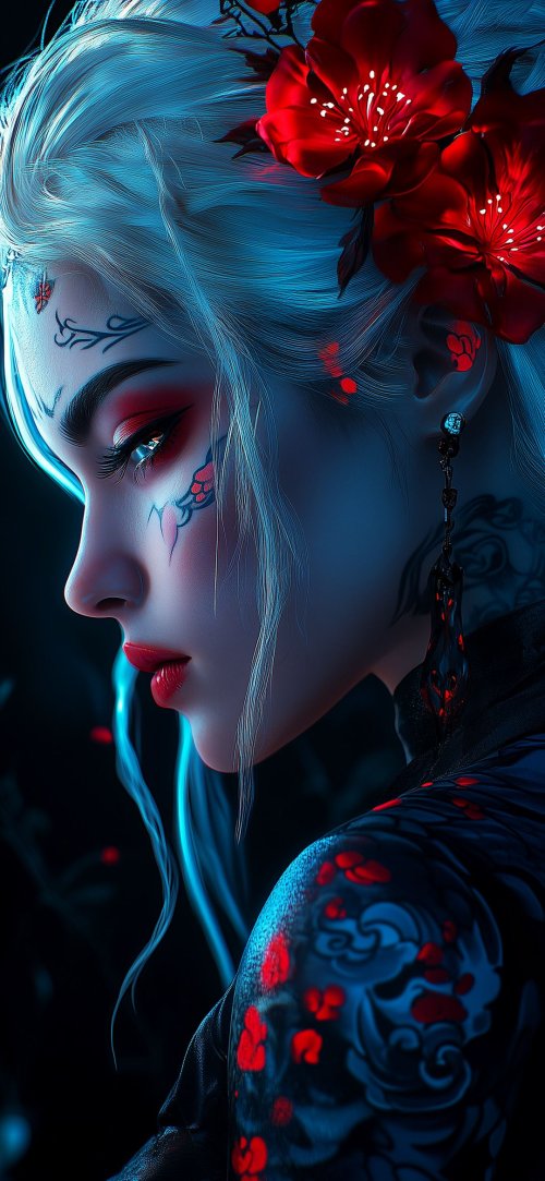 Cyberpunk Geisha Portrait - Related Dope Wallpapers wallpaper